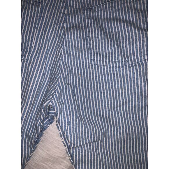 Oshkosh Bigosh VINTAGE Striped Overalls Size 12 Months Denim Vestbak Made In USA - Picture 6 of 7